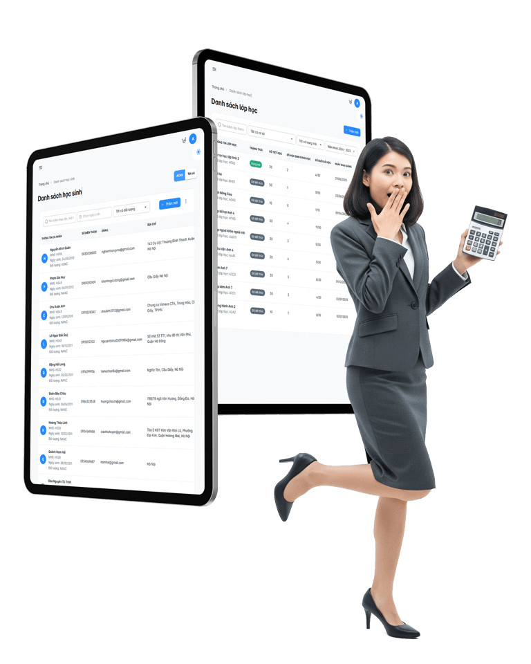 Giao diện tổng quan ứng dụng ANNA Center cho nhà trường